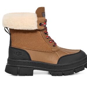 UGG Ashton Addie Chestnut Leather Fur Boots